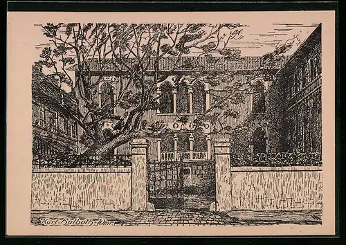 Künstler-AK Weimar, Museum f. Kunst u. Kunstgewerbe