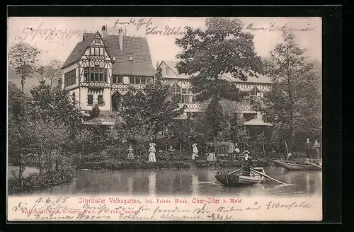 AK Solingen, Gasthaus Itterthaler Volksgarten