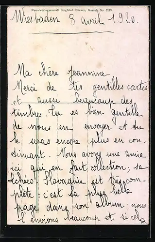 AK Frau in hessischer Tracht mit Korb