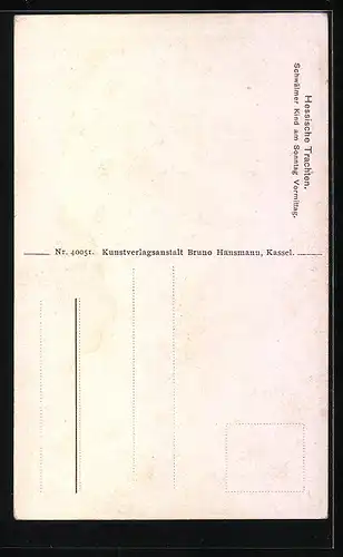 AK Mädchen in hessischer Tracht