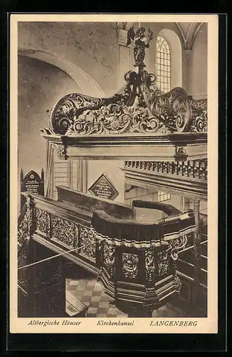 AK Langenberg, Blick auf Kirchenkanzel