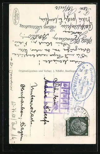 AK St. Johann, Blick auf Hohe Warte