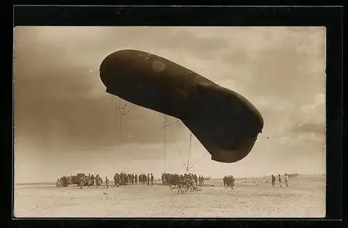 Foto-AK Start eines Fesselballons