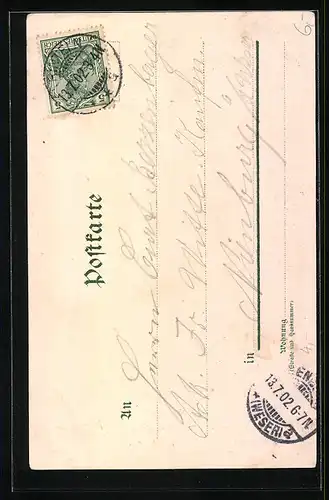 Lithographie Pärchen in Tracht aus dem Bückeburger Lande