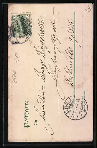 AK Pärchen im Garten in Tracht aus Umgegend von Bad Oeynhausen