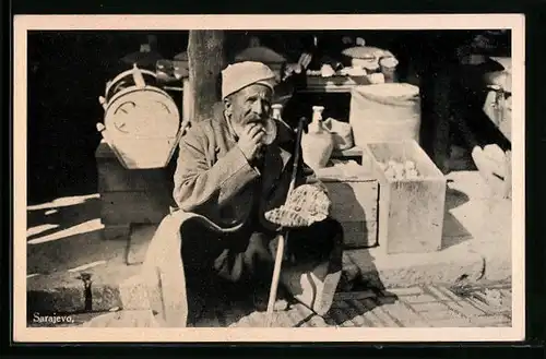 AK Sarajevo, Älterer Herr in Tracht