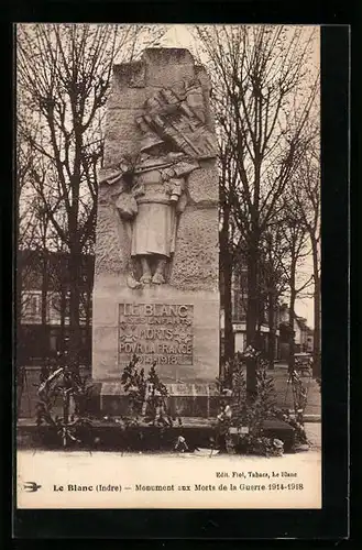 AK Le Blanc, Monument aux Morts de la Guerre