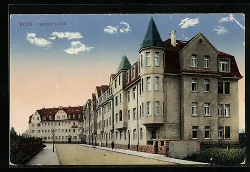 AK Riesa a. E., Sedanstrasse