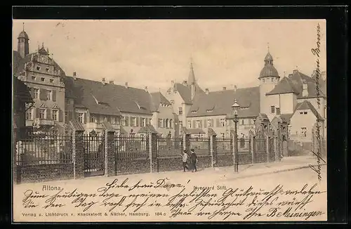 AK Hamburg-Altona, Ansicht vom Nyegaard Stift