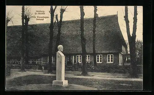 AK Hamburg-Gross Borstel, Fritz Stavenhagen-Denkmal