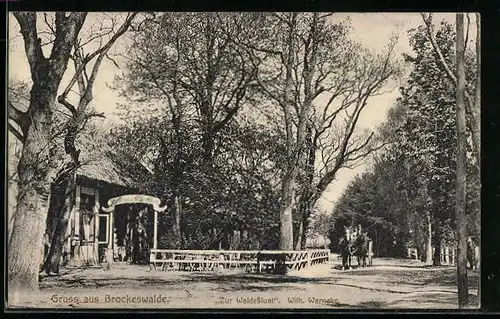 AK Brockeswalde, Gasthaus zur Waldeslust von Wilhelm Warneke