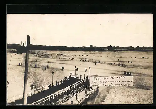 AK Kiel, Der seit 30 Jahren wieder zugefrorenen Hafen bei 16° Kälte