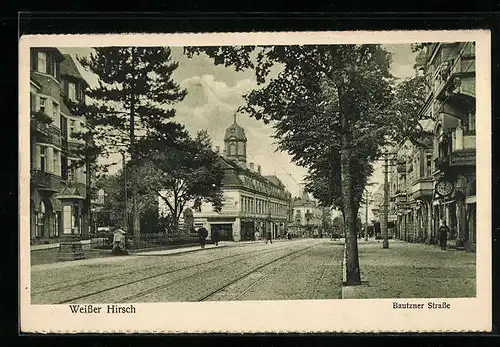 AK Weisser Hirsch, Blick in die Bautzner Strasse