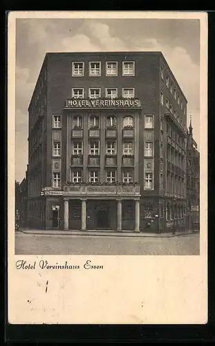 AK Essen, Hotel Vereinshaus, Bachstrasse 1, Direktor A. Bosse