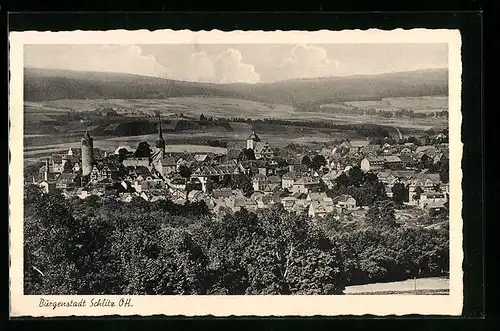 AK Schlitz, Ortsansicht mit Umgebung