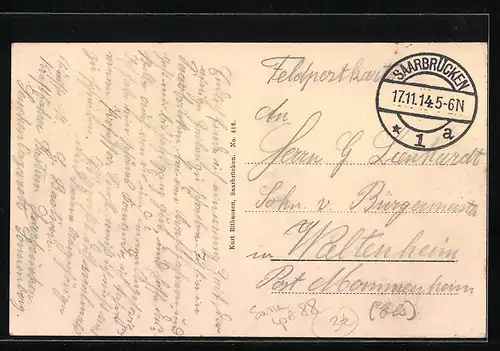 AK Saarbrücken, Ansicht vom Beethovenplatz