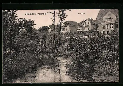 AK Strausberg-Vorstadt, Annatal mit Gewässer