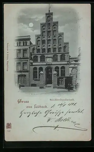 Mondschein-AK Lübeck, Schiffer-Gesellschaft