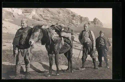 Foto-AK Mazedonische Eselsführer
