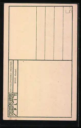 AK Split, Gonjac, Mann mit einem Esel