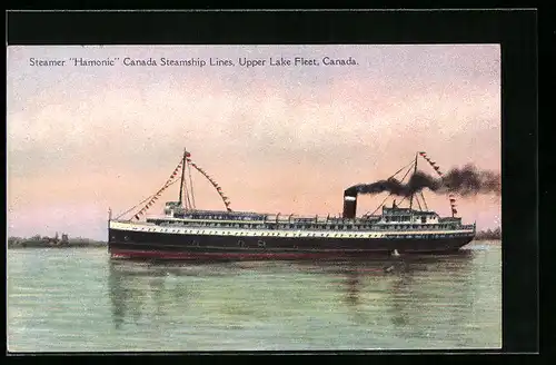 AK Steamer Hamonic Canada Steamship Lines, Upper Lake Fleet Canada