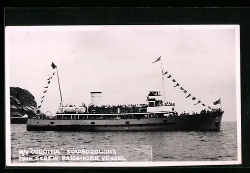 AK Passagierschiff MV Coronia, Scarborough`s Twin Screw Passanger Vessel