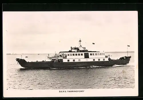 AK Fährschiff D. E. P. S. Farringford vor der Küste