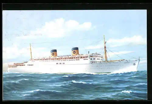 AK Passagierschiff SS Homeric vor blauem Himmel, Holmes Lines