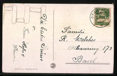 AK Salondampfer Helvetia auf dem Zürichsee