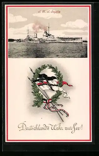 AK Kriegsschiff SMS Goeben der kaiserlichen Marine