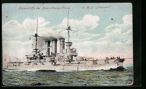 AK Linienschiff der Braunschweig-Klasse, SMS Preussen