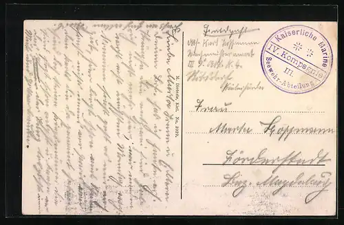 AK Kriegsschiff SMS Ostfriesland auf See