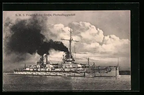 AK Kriegsschiff S.M.S. Friedrich der Grosse, Flottenflaggschiff