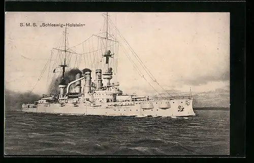 AK Kriegsschiff SMS Schleswig-Holstein