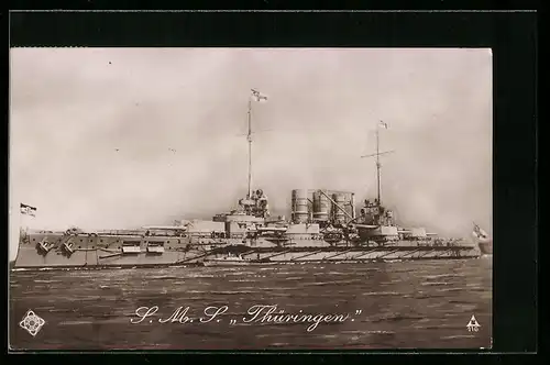 AK Kriegsschiff SMS Thüringen