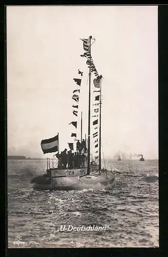 AK U-Boot Deutschland über Wasser