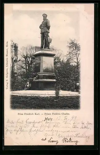 AK Metz, Prinz Friedrich Karl Denkmal