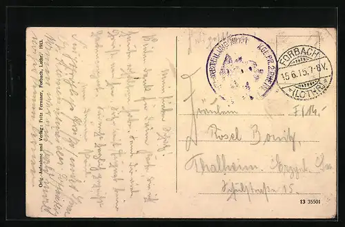 AK Forbach /Lothr., Kaiser-Wilhelm-Platz mit Johannstrasse