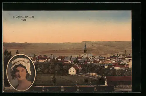 AK Château-Salins, Ortsansicht mit Umgebung
