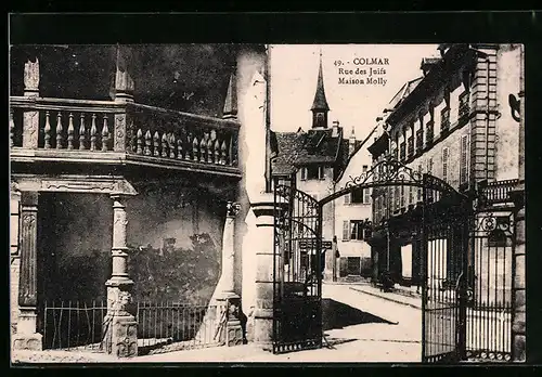 AK Colmar, Rue des Juifs & Maison Molly