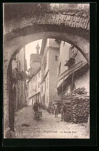 AK Riquewihr, La Rue des Juifs, Strassenpartie