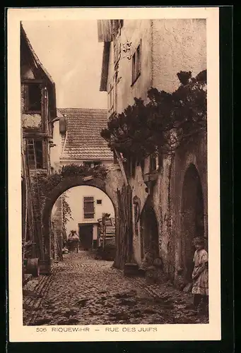 AK Riquewihr, Rue des Juifs, Strassenpartie