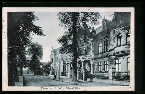 AK Dorsten i. W., Alleestrasse mit Kindern