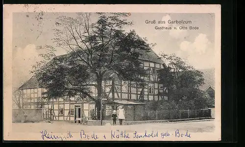 AK Garbolzum, Gasthaus von Otto Bode