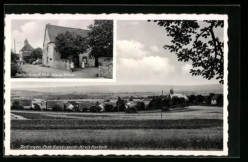 AK Kaisersesch-Zettingen, Gastaus Witwe Maria Kaiser, Teilansicht