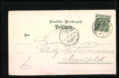 Lithographie Verden, Dom, Seminar, Gymnasium