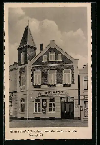 AK Verden a. d. Aller, Haases Gasthof von Heinrich Heinsohn