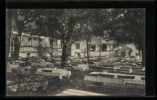 AK Dresden-Neustadt, Gasthaus Waldschlösschen-Terrasse, Schillerstrasse 63