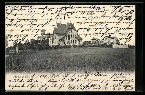 AK Lüdenscheid, Blick in das Villen-Viertel