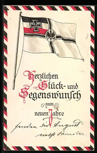 AK Reichsfahne, Neujahrsgruss
